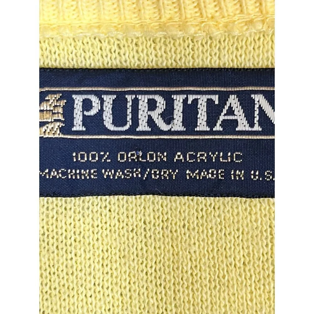 Retro Knit‎ Sweater XL Yellow Preppy Old Money Classic Chic Neutral Minimalist